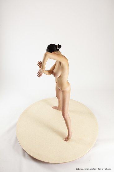 Nude Woman White Standing poses - ALL Slim long brown Standing poses - simple Multi angle poses Pinup