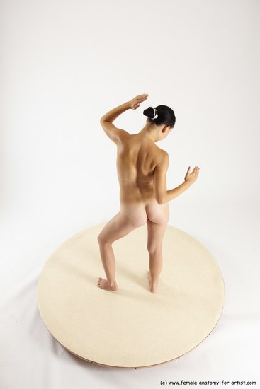 Nude Woman White Standing poses - ALL Slim long brown Standing poses - simple Multi angle poses Pinup