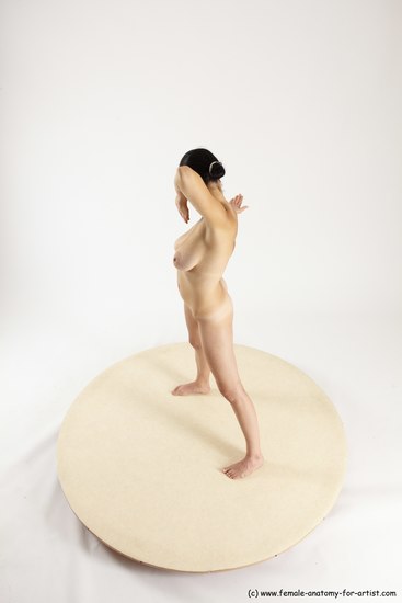 Nude Woman White Standing poses - ALL Slim long brown Standing poses - simple Multi angle poses Pinup