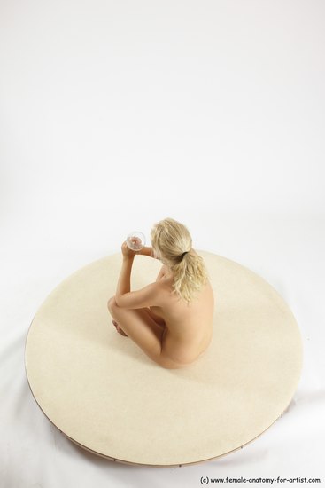 Nude Woman White Sitting poses - ALL Slim long blond Sitting poses - simple Multi angle poses Pinup