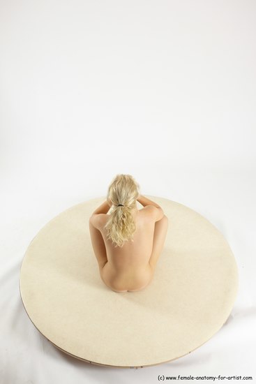 Nude Woman White Sitting poses - ALL Slim long blond Sitting poses - simple Multi angle poses Pinup