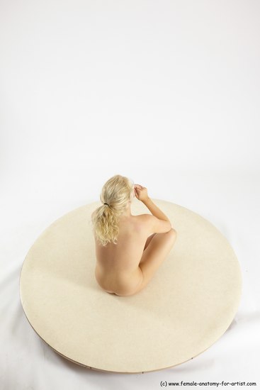 Nude Woman White Sitting poses - ALL Slim long blond Sitting poses - simple Multi angle poses Pinup