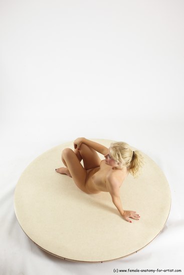 Nude Woman White Sitting poses - ALL Slim long blond Sitting poses - simple Multi angle poses Pinup