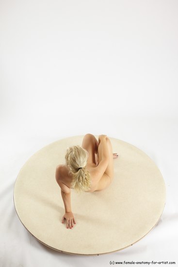 Nude Woman White Sitting poses - ALL Slim long blond Sitting poses - simple Multi angle poses Pinup