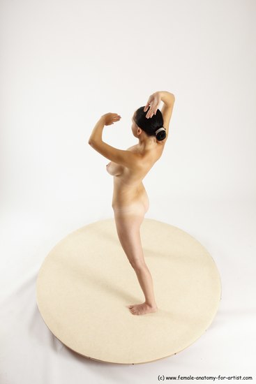 Nude Woman White Standing poses - ALL Slim long brown Standing poses - simple Multi angle poses Pinup