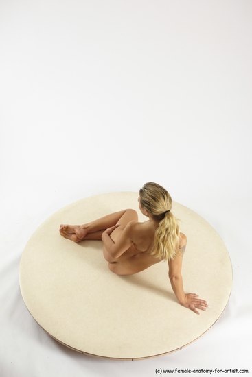 Nude Woman White Sitting poses - ALL Slim long blond Sitting poses - simple Multi angle poses Pinup