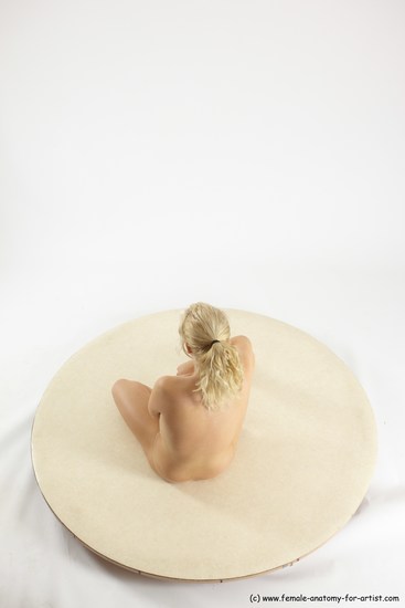 Nude Woman White Sitting poses - ALL Slim long blond Sitting poses - simple Multi angle poses Pinup