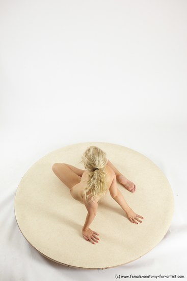 Nude Woman White Sitting poses - ALL Slim long blond Sitting poses - simple Multi angle poses Pinup