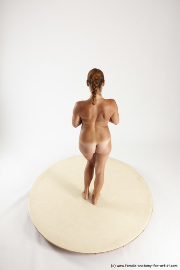 Nude Woman White Standing poses - ALL Slim long colored Standing poses - simple Multi angle poses Pinup