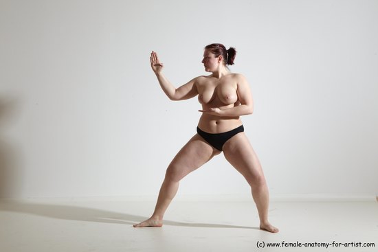 Nude Martial art Woman White Standing poses - ALL Average medium colored Standing poses - simple Dynamic poses Pinup