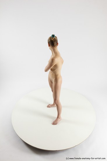 Nude Woman White Standing poses - ALL Athletic long blond Standing poses - simple Multi angle poses Pinup