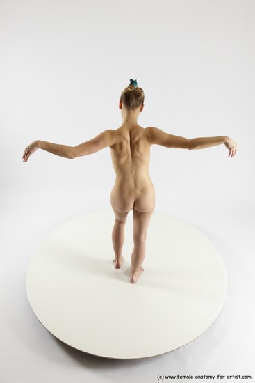 Nude Woman White Standing poses - ALL Athletic long blond Standing poses - simple Multi angle poses Pinup