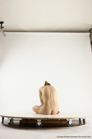 Nude Woman White Sitting poses - ALL Athletic long blond Sitting poses - simple Multi angle poses Pinup