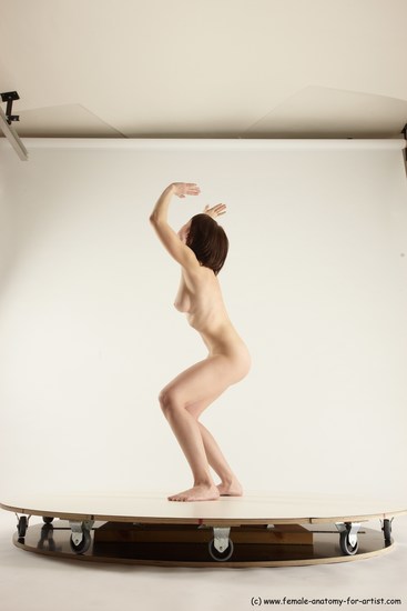 Nude Woman White Standing poses - ALL Slim medium brown Standing poses - simple Multi angle poses Pinup