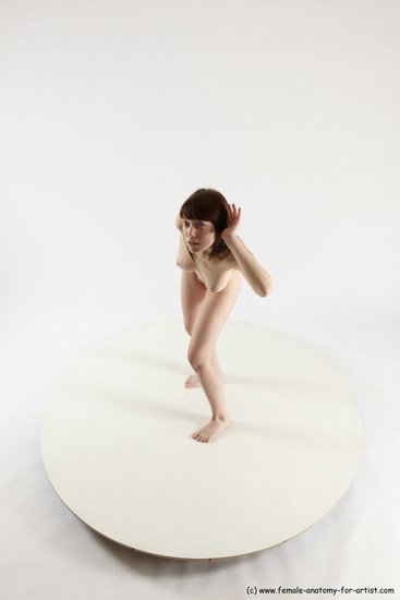 Nude Woman White Standing poses - ALL Slim medium brown Standing poses - simple Multi angle poses Pinup