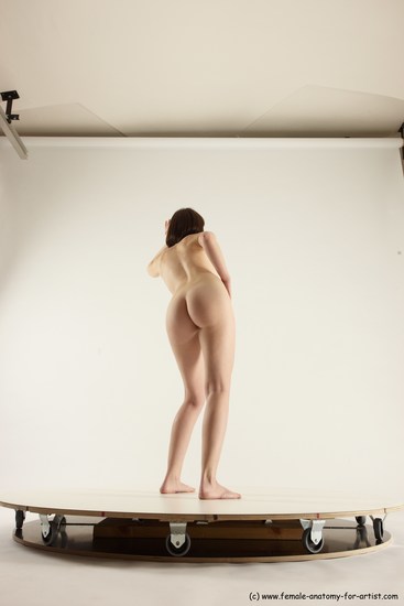 Nude Woman White Standing poses - ALL Slim medium brown Standing poses - simple Multi angle poses Pinup