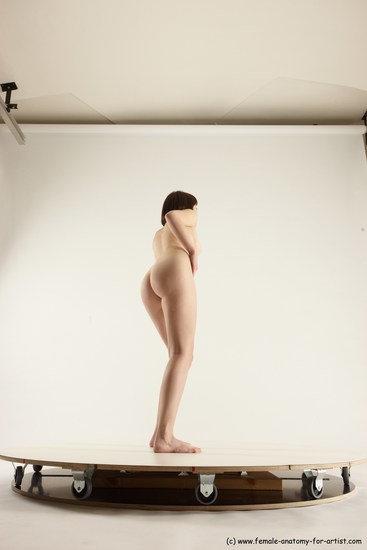 Nude Woman White Standing poses - ALL Slim medium brown Standing poses - simple Multi angle poses Pinup