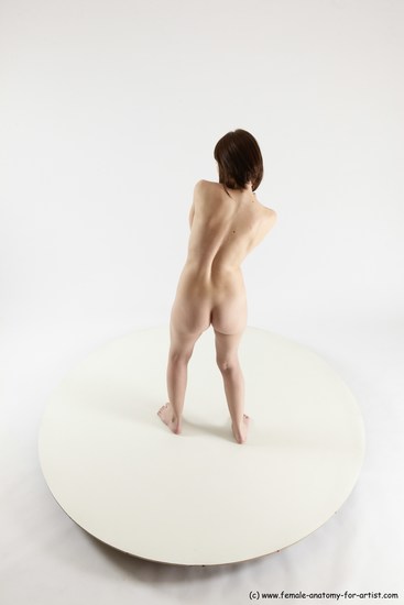 Nude Woman White Standing poses - ALL Slim medium brown Standing poses - simple Multi angle poses Pinup