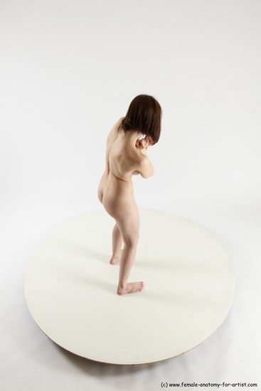 Nude Woman White Standing poses - ALL Slim medium brown Standing poses - simple Multi angle poses Pinup