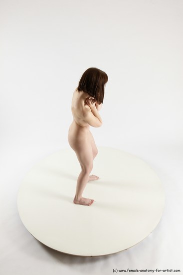 Nude Woman White Standing poses - ALL Slim medium brown Standing poses - simple Multi angle poses Pinup