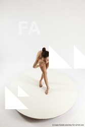 Nude Woman White Standing poses - ALL Slim Standing poses - bend over long brown Multi angle poses Pinup