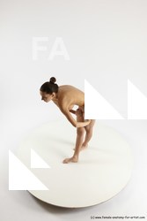 Nude Woman White Standing poses - ALL Slim Standing poses - bend over long brown Multi angle poses Pinup