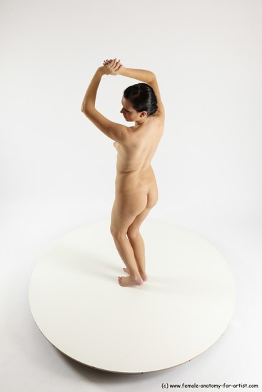 Nude Woman White Standing poses - ALL Slim long brown Standing poses - simple Multi angle poses Pinup