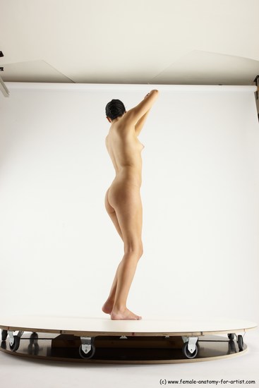 Nude Woman White Standing poses - ALL Slim long brown Standing poses - simple Multi angle poses Pinup