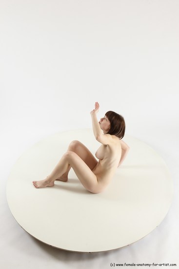 Nude Woman White Sitting poses - ALL Slim medium brown Sitting poses - simple Multi angle poses Pinup