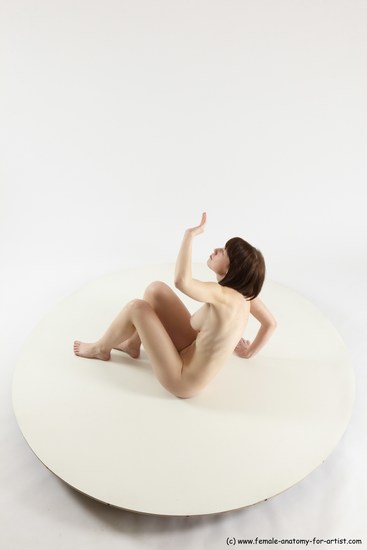 Nude Woman White Sitting poses - ALL Slim medium brown Sitting poses - simple Multi angle poses Pinup