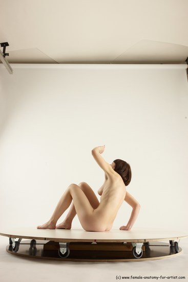 Nude Woman White Sitting poses - ALL Slim medium brown Sitting poses - simple Multi angle poses Pinup