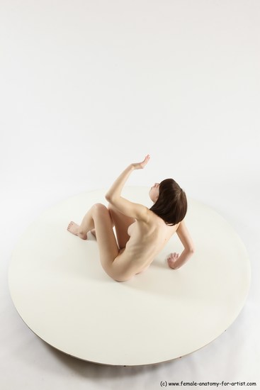 Nude Woman White Sitting poses - ALL Slim medium brown Sitting poses - simple Multi angle poses Pinup