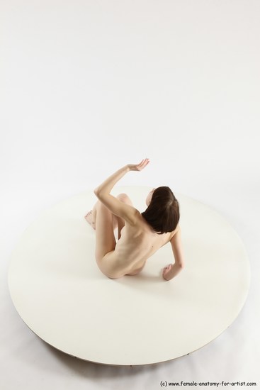 Nude Woman White Sitting poses - ALL Slim medium brown Sitting poses - simple Multi angle poses Pinup