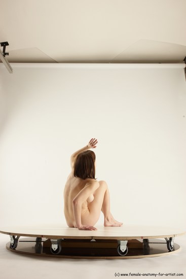 Nude Woman White Sitting poses - ALL Slim medium brown Sitting poses - simple Multi angle poses Pinup