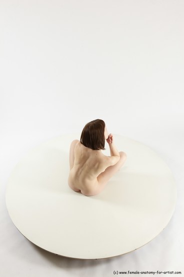 Nude Woman White Sitting poses - ALL Slim medium brown Sitting poses - simple Multi angle poses Pinup