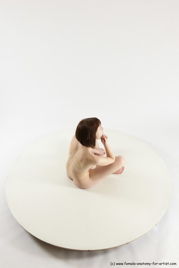 Nude Woman White Sitting poses - ALL Slim medium brown Sitting poses - simple Multi angle poses Pinup