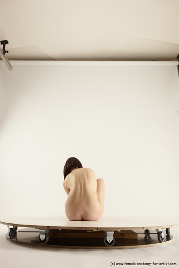 Nude Woman White Sitting poses - ALL Slim medium brown Sitting poses - simple Multi angle poses Pinup