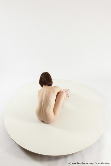 Nude Woman White Sitting poses - ALL Slim medium brown Sitting poses - simple Multi angle poses Pinup