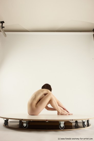 Nude Woman White Sitting poses - ALL Slim medium brown Sitting poses - simple Multi angle poses Pinup