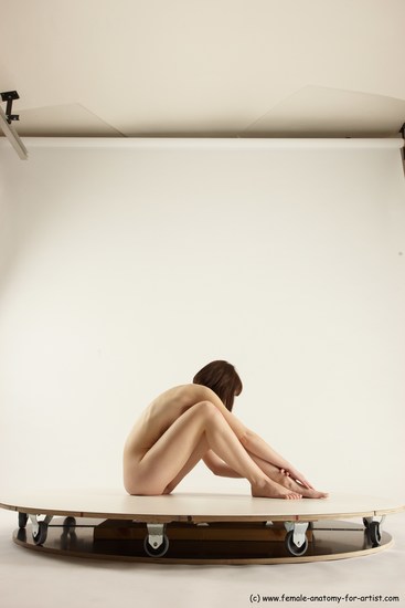 Nude Woman White Sitting poses - ALL Slim medium brown Sitting poses - simple Multi angle poses Pinup