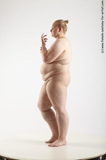 Nude Woman White Standing poses - ALL Overweight medium blond Standing poses - simple Standard Photoshoot Pinup