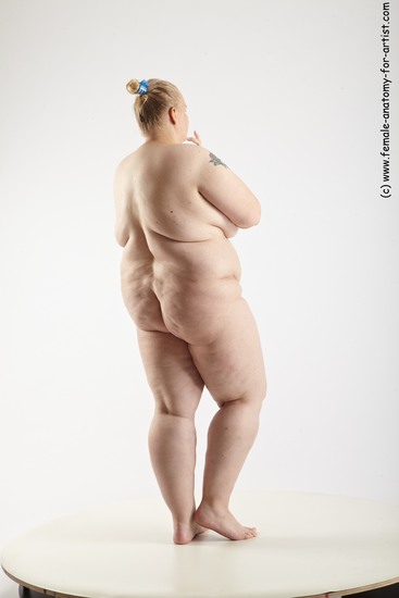 Nude Woman White Standing poses - ALL Overweight medium blond Standing poses - simple Standard Photoshoot Pinup