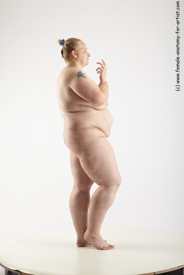 Nude Woman White Standing poses - ALL Overweight medium blond Standing poses - simple Standard Photoshoot Pinup