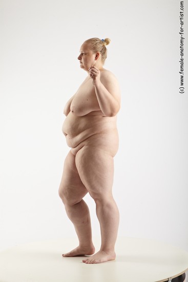 Nude Woman White Standing poses - ALL Overweight medium blond Standing poses - simple Standard Photoshoot Pinup