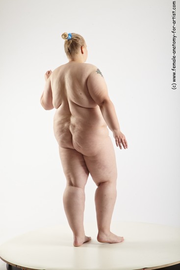 Nude Woman White Standing poses - ALL Overweight medium blond Standing poses - simple Standard Photoshoot Pinup