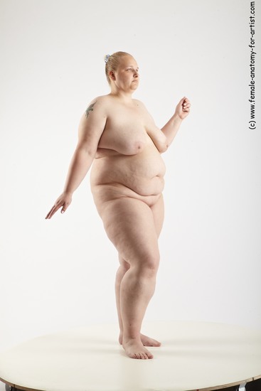 Nude Woman White Standing poses - ALL Overweight medium blond Standing poses - simple Standard Photoshoot Pinup