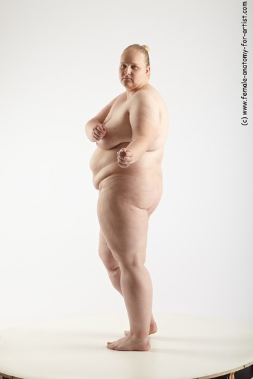 Nude Woman White Standing poses - ALL Overweight medium blond Standing poses - simple Standard Photoshoot Pinup