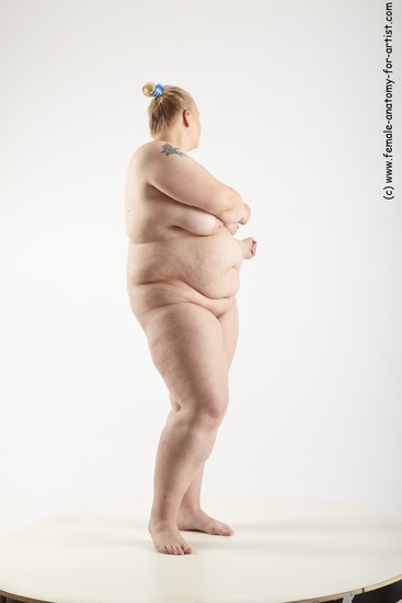 Nude Woman White Standing poses - ALL Overweight medium blond Standing poses - simple Standard Photoshoot Pinup