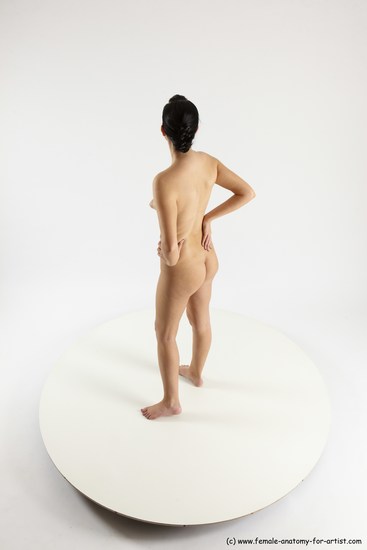 Nude Woman White Standing poses - ALL Slim long brown Standing poses - simple Multi angle poses Pinup