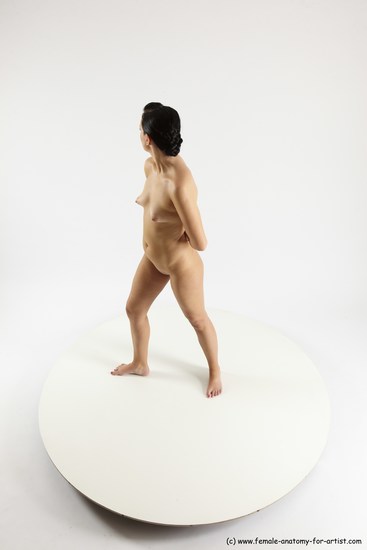 Nude Woman White Standing poses - ALL Slim long brown Standing poses - simple Multi angle poses Pinup